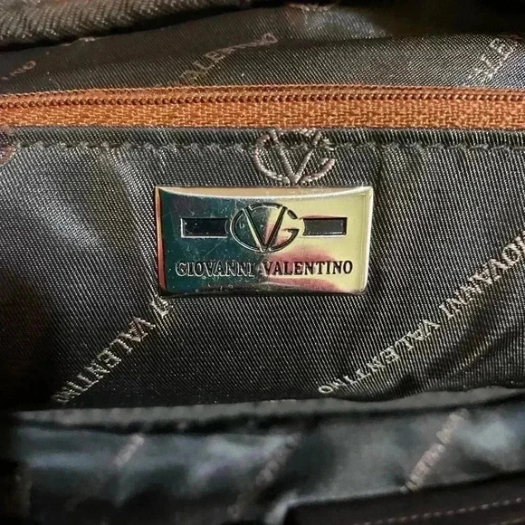 Glovanni Valentino unisex vintage brown leather wristlet clutch bag - Picture 8 of 14